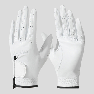 Gants de <span class=keywords><strong>golf</strong></span> en cuir respirant 100% agneau, logo personnalisé, tailles S-M-L-XL, ajustables, pour sports de plein air - Product Image 2