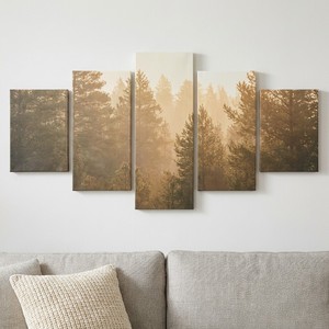 Quadro su Tela a 5 Pannelli Homco, Stampa Paesaggio Marino, Decorazione Moderna per Hotel e Soggiorno, Dipinto su Tela Personalizzato OEM HKX-10 - Product Image 6