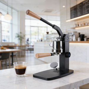 Machine à expresso manuelle au design rétro avec tige de pression intégrée, crème riche, haute efficacité d'extraction, machine à café à pression manuelle - Product Image 1