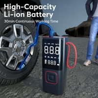 Compresseur d'air portable sans fil numérique intelligent rapide WANPU T1165 150 PSI 35 L/min 4000 mAh pour gonflage de pneus de voiture