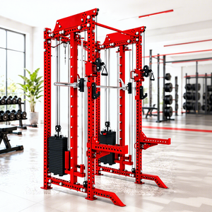 Máquina multifuncional 3 en 1 para gimnasio, con placas de pesas, para sentadillas, prensa de piernas y entrenamiento, para centros de fitness comerciales. - Product Image 4