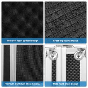 Échantillon gratuit 25 ans fournisseur d'Eva étui de voyage rigide et écologique personnalisé fermeture à glissière durable avec insert en mousse - Product Image 2