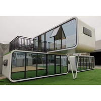 Maison mobile préfabriquée tendance, mini-cabine moderne, hôtel-capsule écologique, maison-capsule spatiale