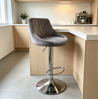 Chaises de bar pivotantes réglables en hauteur personnalisées, en cuir PU noir, pour restaurant, tabourets de bar hauts pour cuisine