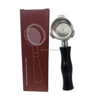 Poignée de machine à café en acier inoxydable à trois branches (sans fond) de 54 mm, noire, AY-S543D AY-S54D, accessoire de filtre pour machine à café