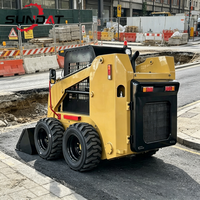 Skid-Steer-Lader mit Verstellbarem Anbaugerät, Hydraulische Lenkungseinheit für Allgemeine Hofrenovierungsprojekte