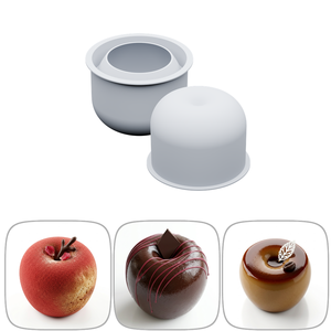 Molde de silicona con forma de manzana 3D, molde de silicona para fondant, molde para barra de chocolate, moldes de silicona para decoración, molde para pastel de mousse - Product Image 4