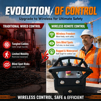 Control Remoto Inalámbrico de 1 Canal para Grúa Móvil, Control Remoto a Prueba de Agua IP68, Controles Remotos para Grúa