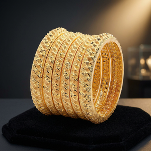 Wholesale 14K 18K 24K Gold Plated Forming Bangles, Fashion Bangles, Traditional Bangles, Brass Gold Filled Jewelry Oro Joyeria. - Product Image 3