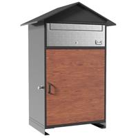 Boîte à colis autoportante en métal pour toit de maison, avec fente à lettres effet bois, verrouillable, anti-pêche, boîte aux lettres extérieure pour villa OEM ODM