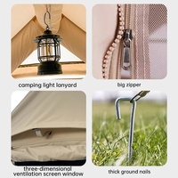 Tente de glamping gonflable de luxe commerciale 12 places ㎡   Tente d'hébergement extérieure pour complexe hôtelier, deux chambres, maison de camping imperméable