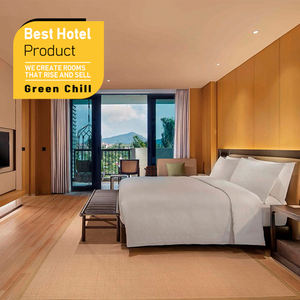 Ensemble de meubles de chambre à coucher d'hôtel en bois massif de luxe moderne avec lit king-size pour les projets de rénovation d'hôtels 5 étoiles mondiaux - Product Image 1