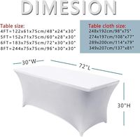 Nappe de table imprimée sur mesure de 6 pieds pour événements Couverture en élasthanne pour les occasions de mariage et d'anniversaire Couvertures de table publicitaires personnalisables