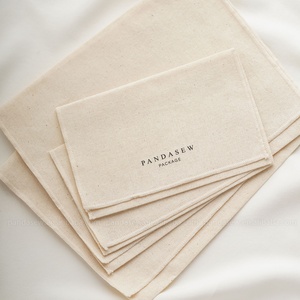 PandaSew Custom Logo Natural Promotional Muslin <b>Bag</b> Cotton <b>Dust</b> <b>Bag</b> Covers Gift Packaging Envelope <b>Bags</b> - Product Image 6