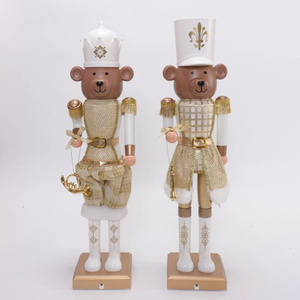 Adorable ensemble de 2 ours en peluche debout pour cadeau de fêtes - Product Image 1