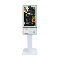 Kiosque tactile de commande et de paiement de 24/32 pouces, kiosque de paiement automatique, service de commande de restauration rapide, écran tactile totem dans les restaurants