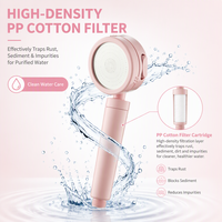 Pommeau de Douche Haute Pression avec Diverteur pour Robinet de Salle de Bain - ABS Portable Économiseur d'Eau