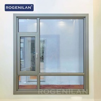 Ventanas de Aluminio con Doble Acristalamiento Rogenilan, Ventana Abatible de Doble Acción, Diseño de Apertura Interior y Exterior