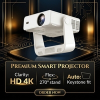 Proyector LCD de Largo Alcance C880 OEM de Fábrica, Android 14, 1080P Nativo, Corrección Trapezoidal Automática, WiFi de Doble Banda, Proyector Inteligente para Cine en Casa
