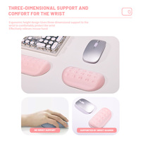 Ensemble de clavier et souris ergonomiques violets avec repose-poignets en mousse à mémoire de forme, antidérapant, pour une saisie facile, coussin de jeu résistant à l'eau, en stock