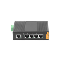 GIANTECH Switch Industrial Fast Ethernet No Administrado para Entornos Hostiles CCTV 5 Puertos 1000m Riel DIN Full-Duplex Conector de 4 Pines 10G