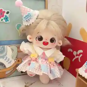 Custom 20cm Cute Cotton Doll With Clothes Long Curly Ponytail Baby Doll Provide Custom Service OEM ODM