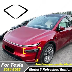 Pour Tesla Model Y Édition Rafraîchie 2024-2025 – Kit de Décoration de Carrosserie Avant : Cache de Spoiler pour Phare Antibrouillard Avant - Product Image 1
