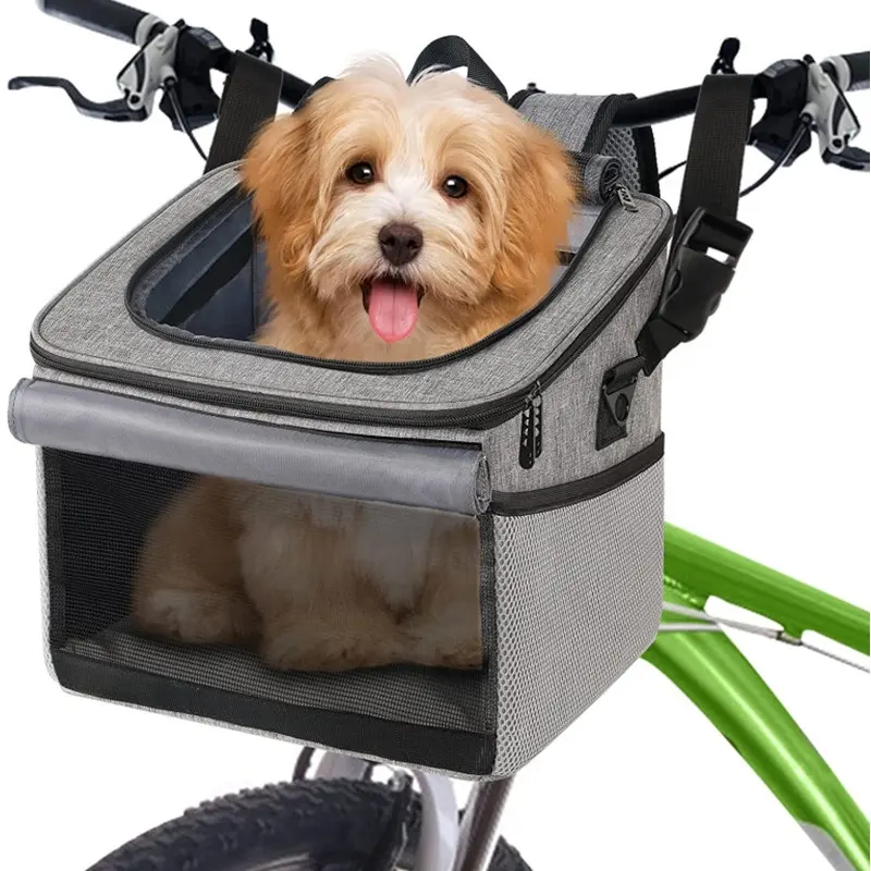 Borsa per marsupio per animali domestici cucciolo di cane gatto seggiolino per bici da viaggio per piccoli animali accessori per escursioni in bicicletta