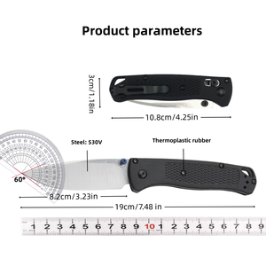 มีดพับใบมีดหยดน้ำ ด้ามไนลอนผสมใยแก้ว สำหรับตั้งแคมป์และใช้งานทางยุทธวิธี - Product Image 6