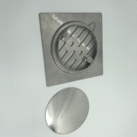 Accessoire de salle de bain en acier inoxydable 304, équipement sanitaire, drain de sol pour machine à laver 10x10cm 15x15cm 20x20cm