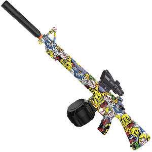 86 cm Gel-Hydrogel-Spielzeugpistole für Erwachsene, Wasserperlen-Pistole, Schießspiel, elektrischer Gel-Splatter-Blaster mit blinkender Flamme - Product Image 2