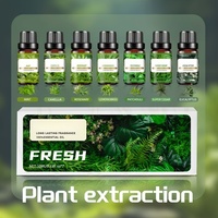 Coffret Cadeau de 7 Huiles Essentielles 10 ml 100% Extraits Végétaux Pressées à Froid Écologiques Parfum Frais Réveillez la Peau Boîte Luxe Cheveux