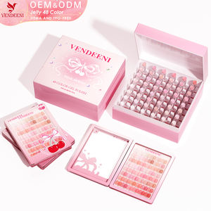 Vendeeni Nail Supplies – Coffret de 48 couleurs de <span class=keywords><strong>vernis</strong></span> gel <span class=keywords><strong>rose</strong></span> effet gelée, sans TPOHEMA, personnalisable avec étiquette privée, OEM - Product Image 1
