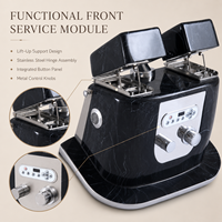 Fauteuil de pédicure de luxe pour salon de manucure avec spa pour les pieds, massage par jets, siège inclinable, repose-pieds réglable, fournisseur de mobilier de spa