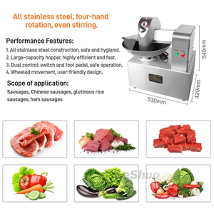 Hachoir Commercial Silencieux Numérique pour Viande et Aliments, Machine à Hacher avec Bol – Prix - Product Image 6