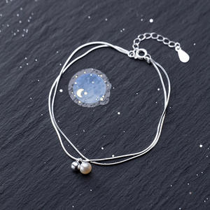 กระดิ่งรูป<span class=keywords><strong>งู</strong></span>สำหรับ925เงินสเตอร์ลิงสร้อยข้อมือนำโชคทำจากไข่มุก - Product Image 5