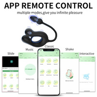 Anneau vibrant pour pénis avec contrôle par application, plug anal, perles vibrantes, masseur de prostate masculin, anneau de pénis, retardateur d'éjaculation, jouets sexuels pour hommes