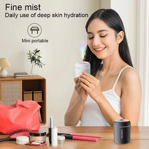 <span class=keywords><strong>Mini</strong></span> humidificateur d'air USB, diffuseur d'arômes, purificateur d'huiles essentielles, pulvérisateur de brume froide, humidificateur de bureau LED pour la maison et la chambre - Product Image 3