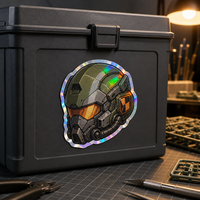 Autocollants holographiques découpés sur mesure - Étiquettes en vinyle imperméables avec logo 3D pour la marque, la promotion commerciale et l'artisanat