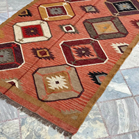 Tapis Kilim en laine jute fait main grand Dhurrie indien pour la maison salon chambre porte prière Camping Style tissé moderne
