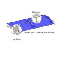 Support de montage solaire orientable à 10 degrés pour toit plat, avec vis de ballast, fourni par l'usine
