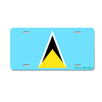 Plaques d'immatriculation personnalisées avec drapeau de la Martinique, plaque d'immatriculation nationale personnalisée, souvenir de pays, cadeau, plaque décorative