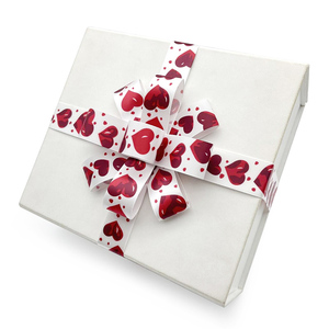 E-Magic 1 Inch Design <strong>Heat</strong> <strong>Transfer</strong> <strong>Printed</strong> Satin Ribbon Bow Colorful <strong>Pre</strong>-Tied Decorative Gift Bow for Valentine's Day Ribbon - Product Image 2