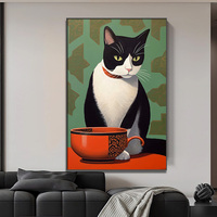Vente directe d'usine, peinture murale décorative de style japonais, art de dessin animé, décoration de la maison, peinture sur toile pour canapé, mur d'accentuation
