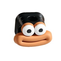 Organisateur de câbles magnétique en plastique avec motif visage de dessin animé, clips de gestion de câbles de téléphone portable sans perçage, enrouleur de fils fixe