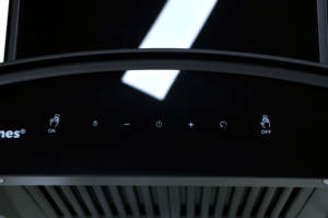 Campana extractora inteligente 2025, Red de filtro plano de forma curva, servicio OEM, precio bajo, escape de chimenea de cocina eléctrico para uso doméstico - Product Image 3