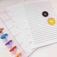Disques de reliure en plastique mignons de haute qualité pour carnet de notes, planificateur, journal intime, reliure DIY