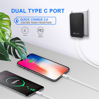 Cargador Rápido GaN Compacto de 35W con Doble Puerto USB-C Plegable para Dispositivos Móviles, Enchufe Europeo, Superventas