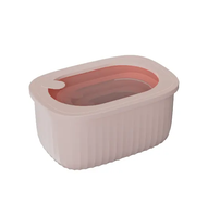 Boîte à lunch chauffable au micro-ondes, hermétique, en plastique, écologique, sans BPA, de qualité alimentaire, capacité 1300 ml, pour réfrigérateur
