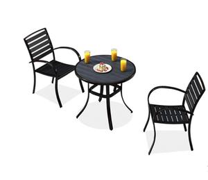 Ensemble de chaises de <span class=keywords><strong>table</strong></span> de <span class=keywords><strong>jardin</strong></span> portable de haute qualité <span class=keywords><strong>Table</strong></span> basse de patio <span class=keywords><strong>ronde</strong></span> moderne salle à manger en plastique d'extérieur avec un design en métal élégant - Product Image 6